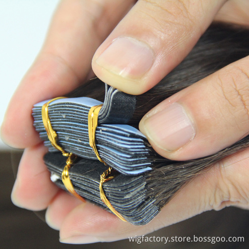 Best Quality PU tape in hair extension human, brazilian human hair extensions 100% human hair tape in extensions